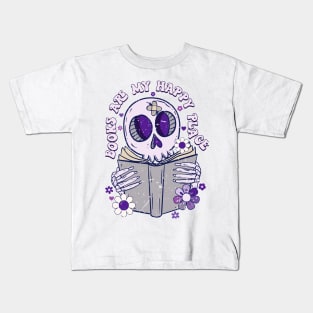 Books are my happy place Kids T-Shirt